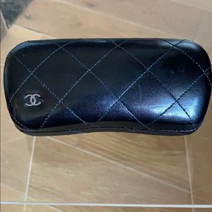 Chanel Sunglasses Case Black Glasses Eyeglass Case